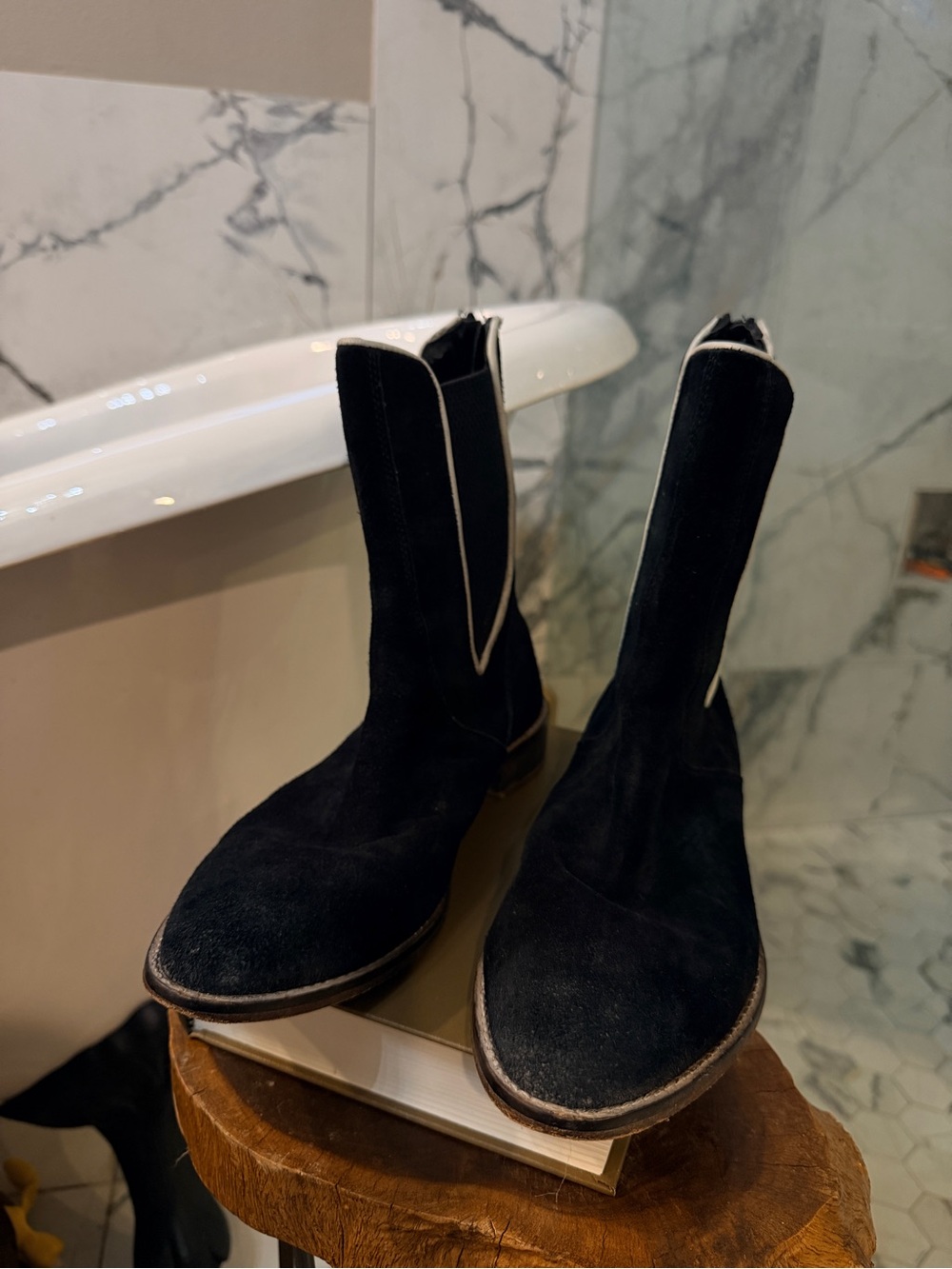 Free People Blackburn Chelsea Boot 40 Black D178 free people suede boot - Picture 7 of 12